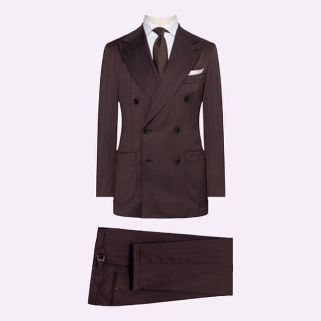 Lord Shayne Luxury Burgundy Wool Suit